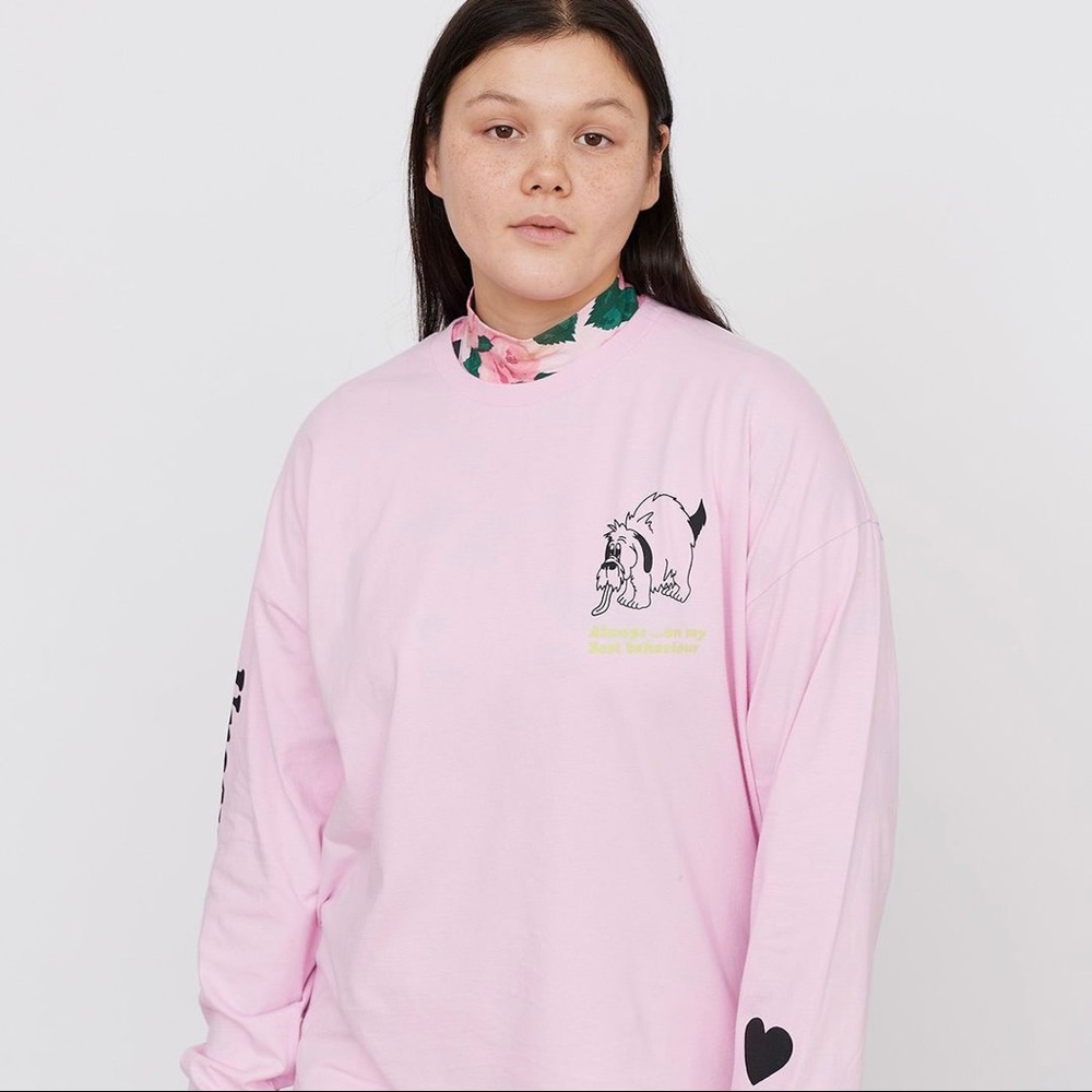 Lazy Oaf Unconditional Love Long Sleeve T-Shirt — Unisex Small NWT